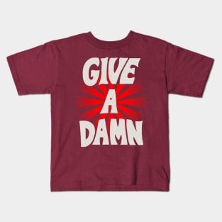 Give A Damn As Worn By Alex Turner White Kids T-Shirt